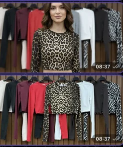 Bluzki Damskie WŁOSKA,Size uni,paczka 6szt, mix kolor