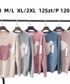 Swetry Damskie, size m/l-xl/2xl,Paczka 12szt ,mix kolor
