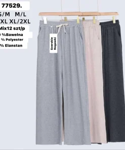 Spodnie Damskie,Size s/m-xl/2xl,paczka 12szt, mix kolor