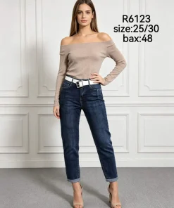 Jeansy Damskie,Size 25-30,paczka 12szt, 1 kolor