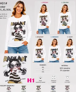 Bluzki damskie,size m/l-xl/2xl,paczka 12szt ,mix kolor