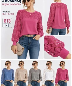 Bluzki Damskie,Size m/l-xl/2xl,paczka 12szt, mix kolor