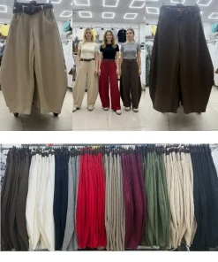 Spodnie Damskie WŁOSKA,Size uni,paczka 6szt, mix kolor