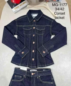 Kurtki Jeansowe Damskie,size 34-42,paczka 12szt , 1kolor