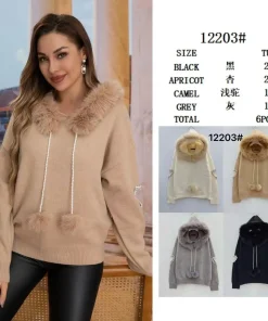 Swetry damskie,size uni,Paczka 6szt,mix kolor