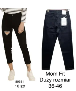 Jeansy damskie,size 36-46,paczka 10szt ,1kolor