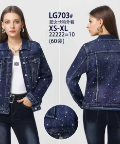 Kurtki Jeansowe Damskie,Size xs-xl,paczka 10szt, 1 kolor