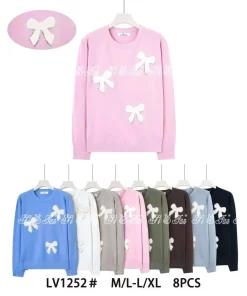 Swetry Damskie,size m/l-l/xl,paczka 8szt ,mix kolor