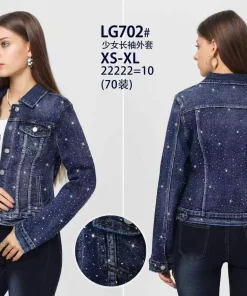 Kurtki Jeansowe damskie,Size xs-xl,paczka 10szt, 1 kolor