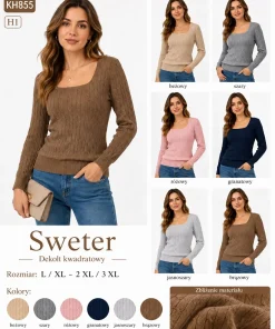 Swetry Damskie,Size l/xl-2xl/3xl,paczka 12szt, mix kolor