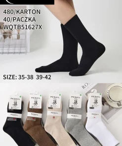 Skarpety Damskie,Size 35-42,paczka 40szt, mix kolor