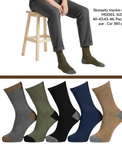Skarpety MĘSKIE,Size 40-46,paczka 30szt, mix kolor