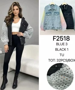 Kurtki Jeansowe damskie, size uni,paczka 4szt,mix kolor