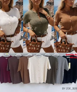 Swetry Damskie WŁOSKA,Size uni,paczka 6szt, mix kolo
