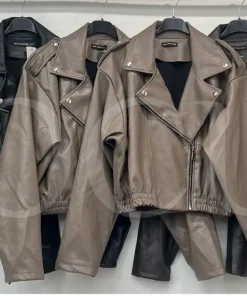 Kurtki skórzane damskie, size uni,paczka 6szt,mix kolor