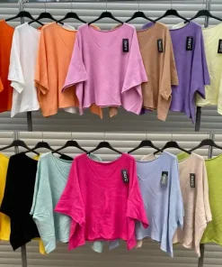 Swetry damskie , WŁOSKA,Size uni ,paczka 6 szt mix kolor