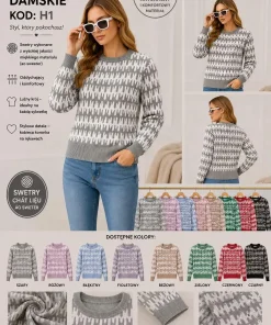 Swetry damskie,size m/l-xl/2xl,paczka 12szt ,mix kolor