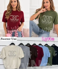 Swetry Damskie WŁOSKA,Size uni,paczka 6szt, mix kolor