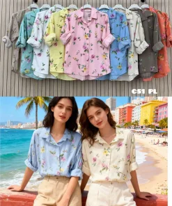 Koszule DAMSKA,size uni,paczka 6szt,mix kolor