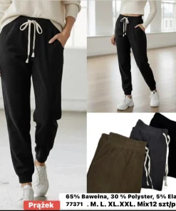 Spodnie Damskie, size m-2xl,Paczka 12szt, mix kolor