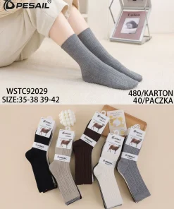 Skarpety Damskie,size 35-42,Paczka 40szt ,mix kolor