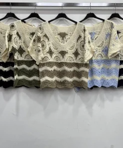 Bluzki damskie WŁOSKA,Size uni ,paczka 6 szt mix kolor