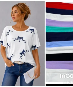 Bluzki Damskie,Size 2xl/3xl-4xl/5xl,paczka 12szt, mix kolor