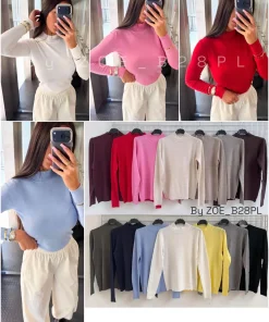 Swetry Damskie WŁOSKA,Size uni,paczka 6szt, mix kolo