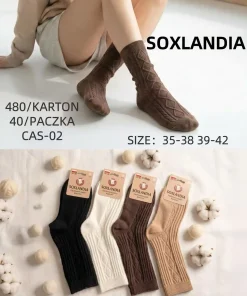 Skarpety Damskie,Size 35-42,paczka 40szt, mix kolor