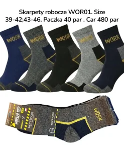 Skarpety MĘSKIE,Size 39-46,paczka 40szt, mix kolor