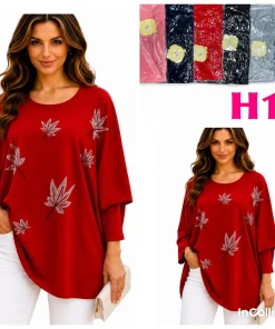 Bluzki Damskie,Size 2xl/3xl-4xl/5xl,paczka 12szt, mix kolor