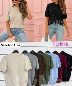 Swetry Damskie WŁOSKA,Size uni,paczka 6szt, mix kolor