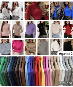 Swetry Damskie WŁOSKA,Size uni,paczka 6szt, mix kolor