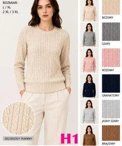Swetry Damskie,Size l/xl-2xl/3xl,paczka 12szt, mix kolor