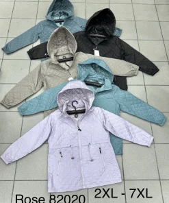 Kurtki damskie ,size 2xl-7xl,,Paczka 6szt ,1kolor
