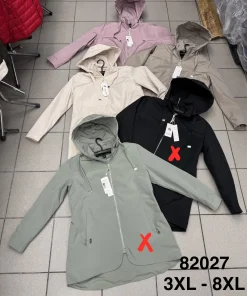Kurtki damskie ,size 3xl-8xl,,Paczka 6szt ,1kolor