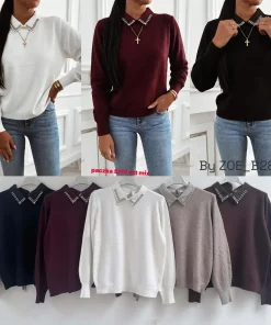 Swetry Damskie WŁOSKA,Size uni,paczka 6szt, mix kolo