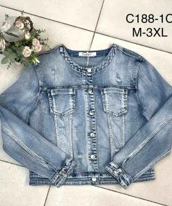Kurtki Jeansowe Damskie,size m-3xl,paczka 10szt ,1kolor