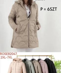 Kurtki damskie ,size 2xl-7xl,,Paczka 6szt ,1kolor