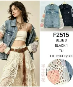 Kurtki Jeansowe damskie, size uni,paczka 4szt,mix kolor