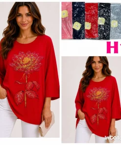 Bluzki Damskie,Size 2xl/3xl-4xl/5xl,paczka 12szt, mix kolor