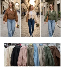 Kurtki Damskie WŁOSKA,Size uni,paczka 6szt, mix kolor