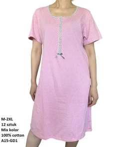 Koszule nocne damskie,size m-2xl, Paczka 12szt ,mix kolor