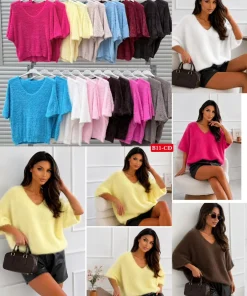 Swetry damskie,Size uni,paczka 6szt,mix kolor