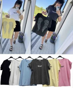 Bluzki Damskie WŁOSKA,Size uni,paczka 6szt, mix kolor