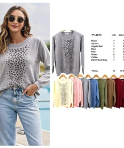 Swetry Damskie,size l/xl-2xl/3xl,Paczka 12szt ,mix kolor