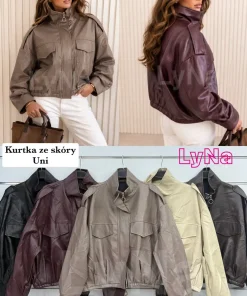 Kurtki skórzane damskie, size uni,paczka 6szt,mix kolor