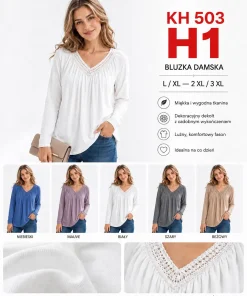 Bluzki Damskie,Size l/xl-2xl/3xl,paczka 12szt, mix kolor