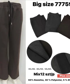 Spodnie Damskie, size 3xl/4xl-5xl/6xl,Paczka 12szt ,mix kolor
