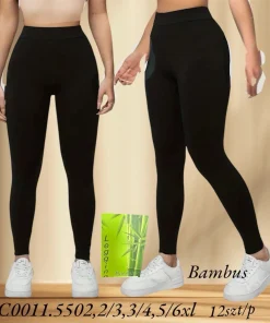 Leginsy Damskie,size 2xl/3xl-5xl/6xl,paczka 12szt, 1 kolor